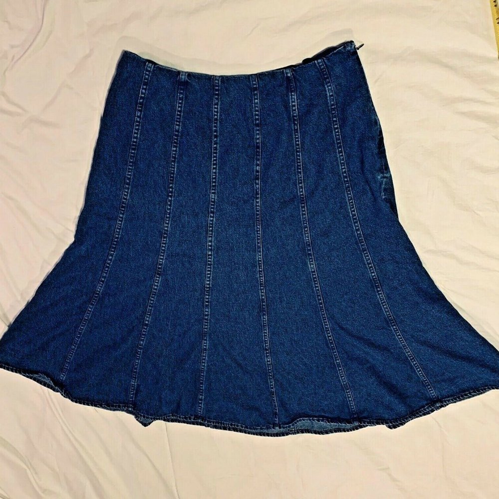 14 Charter Club Denim Jean Flare Panel Skirt